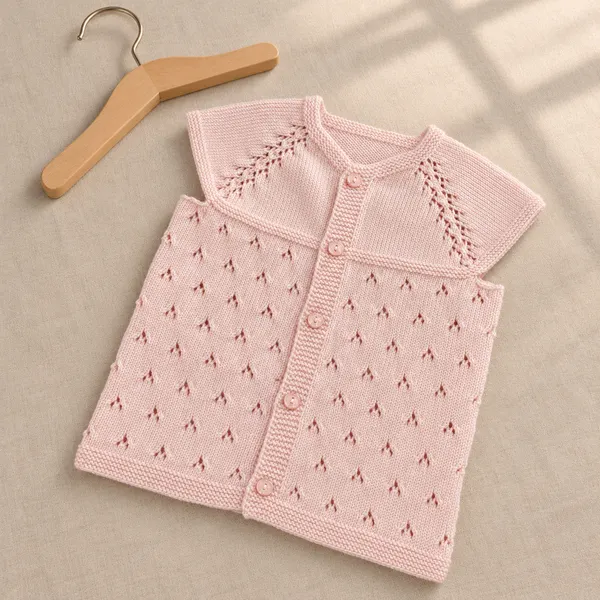 Pudra Pembe Minik Ajurlu Yelek